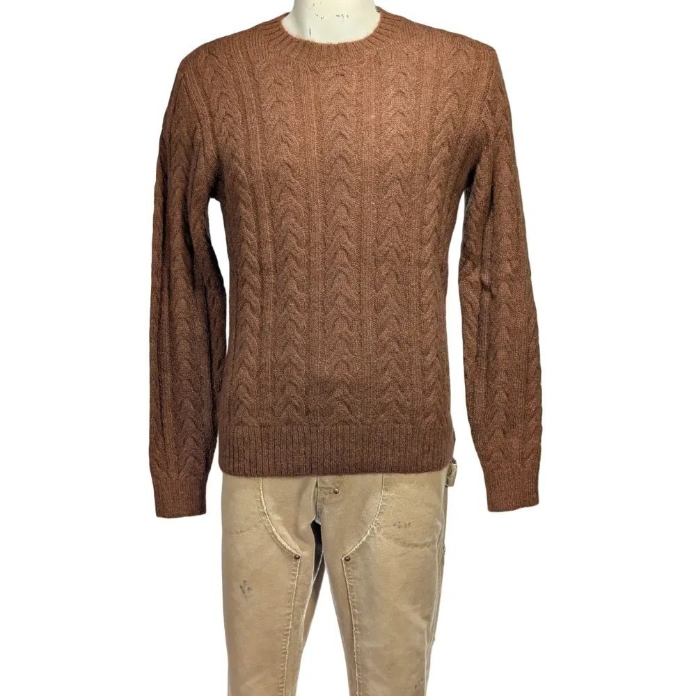 Todd Snyder Mens Cable Knit Mohair Blend Crewneck Sweater Sz M NWT $398